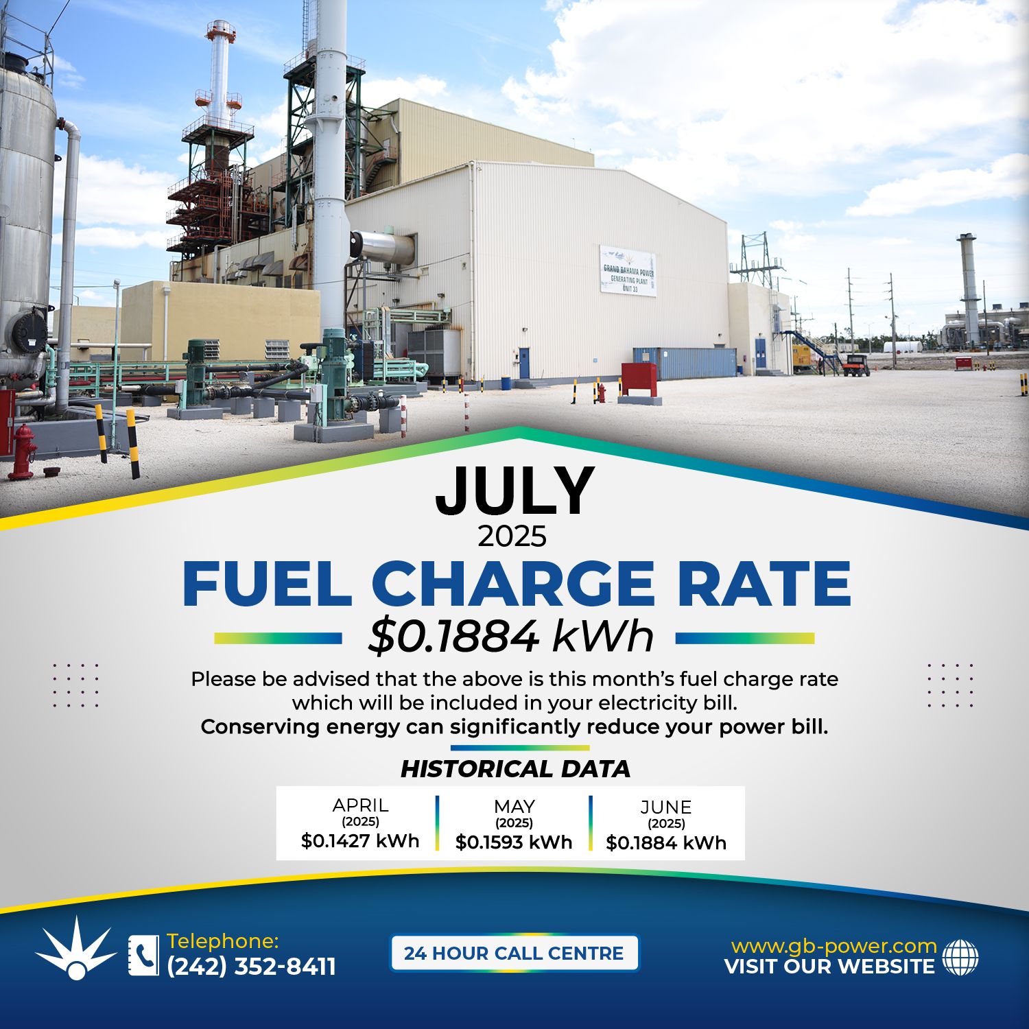 July 2025 Fuel Charge